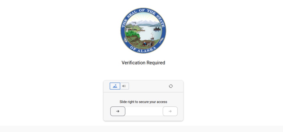 Screenshot of the official Alaska business filing portal